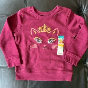 Burgundy cat sweatshirt